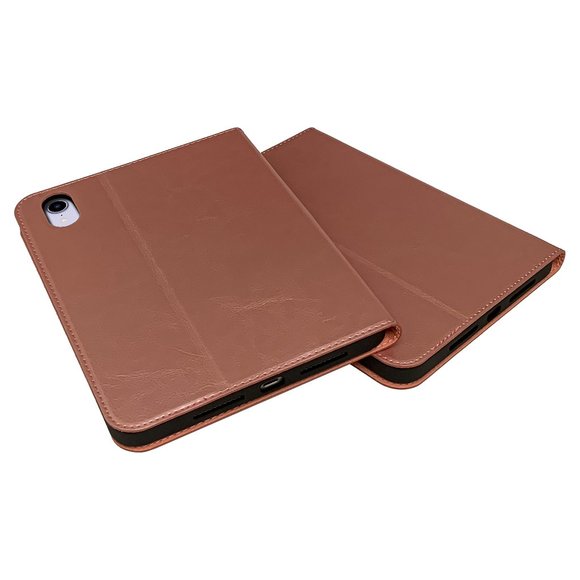 ENAPY iPad Mini 6 Genuine Leather Case - Pencil Holder - Sleep-Wake - 6 Colors
